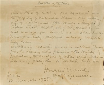 Lot 171 - [Nelson, Frances Herbert [Fanny], Viscountess Nelson, 1761-1831].