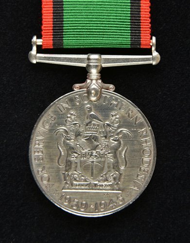 Lot 482 - Southern Rhodesia Medal for War Service