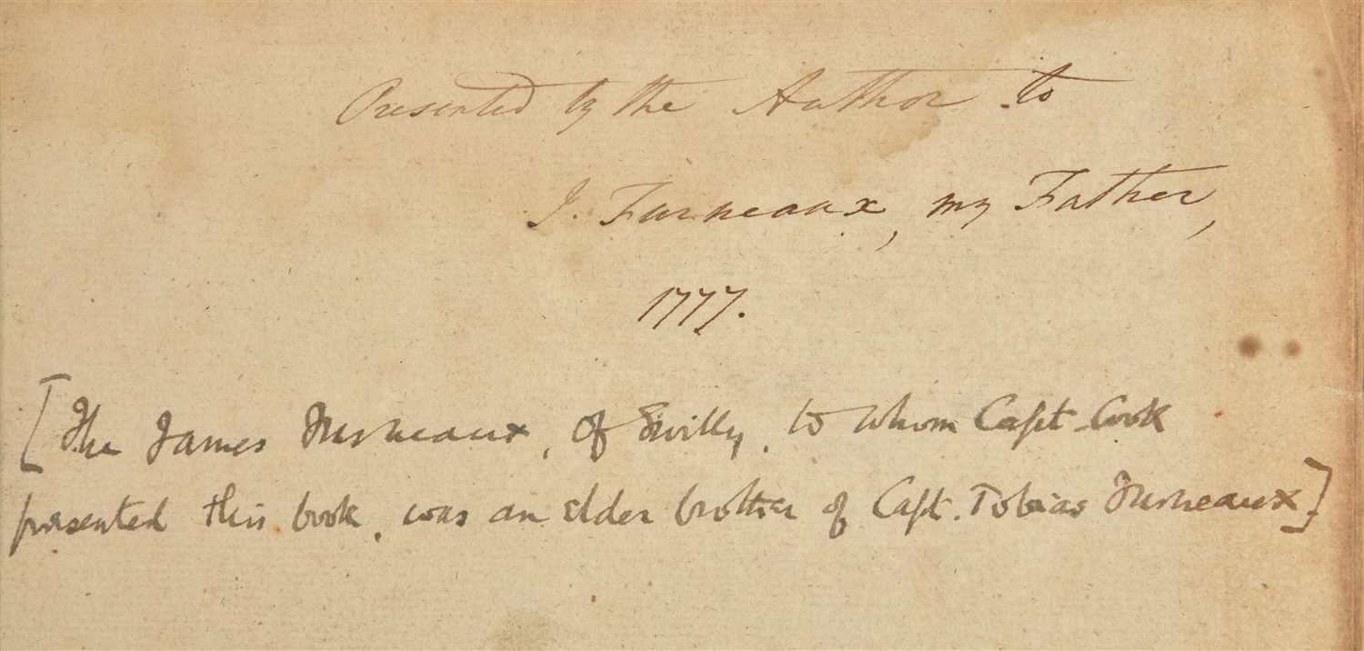 Lot 10 - Cook (James). A Voyage towards the South Pole, 1st edition, presentation copy, 1777