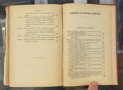 Lot 489 - Collodi (Carlo, pseudonym of Carlo Lorenzini). Le Avventure di Pinocchio, 1883