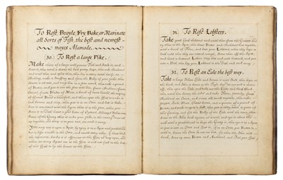 Lot 114 - Manuscript Cookery Book. An early receipt book, circa 1700