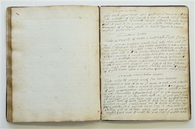 Lot 114 - Manuscript Cookery Book. An early receipt book, circa 1700