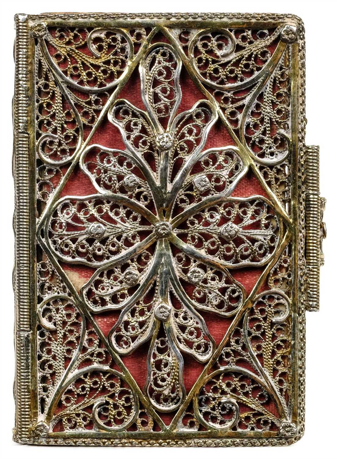 Lot 364 - Silver Filigree Binding. London Almanack, 1824