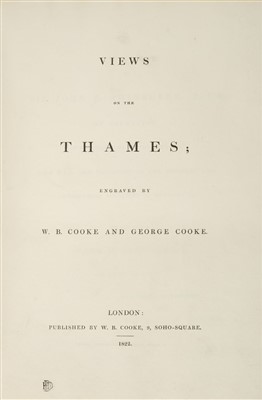 Lot 362 - Cooke (W. B. & George). Views on the Thames, 1822