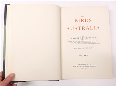 Lot 90 - Mathews (Gregory M.). The Birds of Australia, 13 volumes, 1st edition, 1910-27