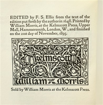 Lot 634 - Kelmscott Press. Poems of Robert Herrick, 1895