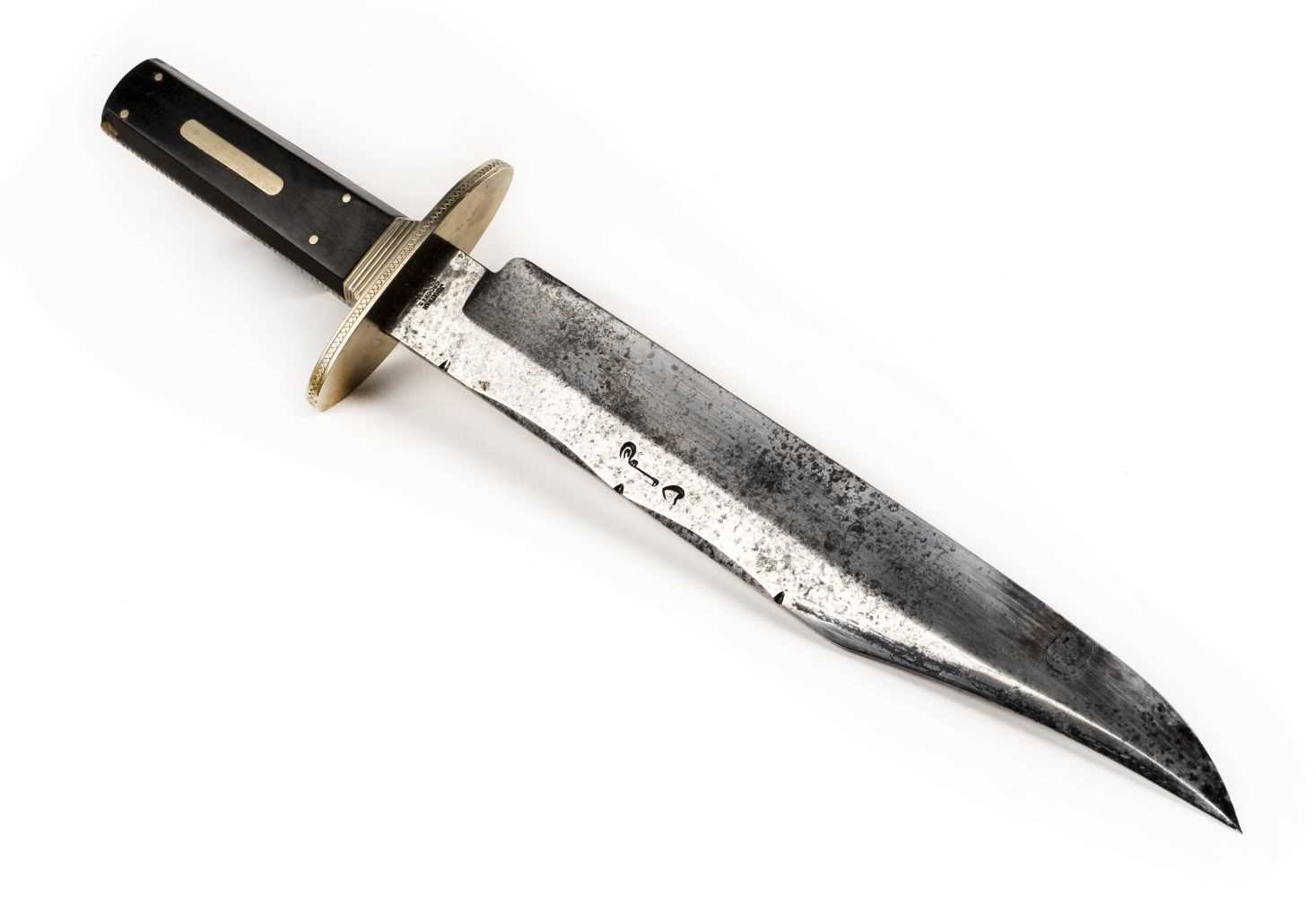 Lot 178 - Bowie knife. A Victorian bowie knife by Jonathan Crookes