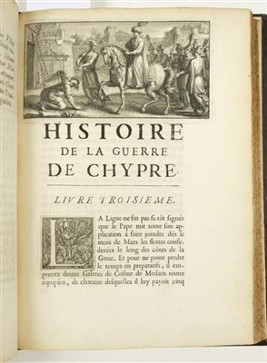 Lot 27 - Graziani (Antonio Maria). Histoire de la guerre de Chypre, 1st edition in French, 1685