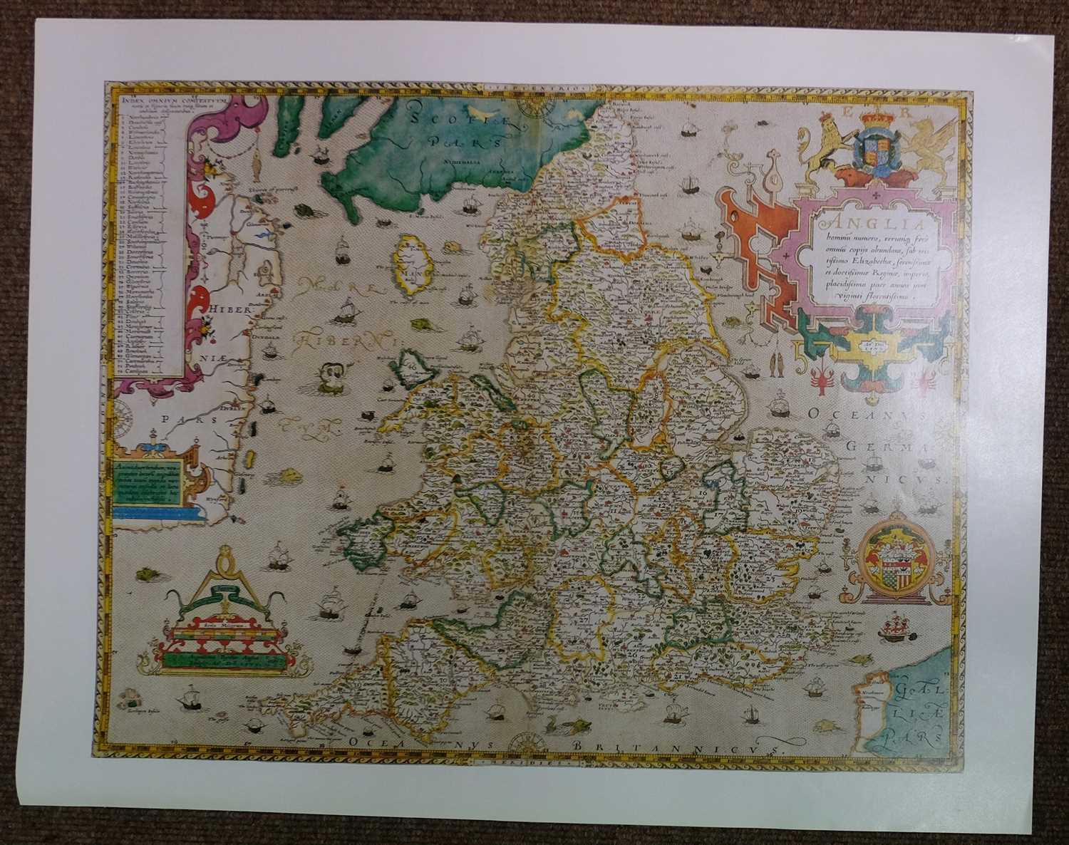 Lot 8 - Saxton (Christopher), Twenty-five maps, [1579 but 20th century reproductions]