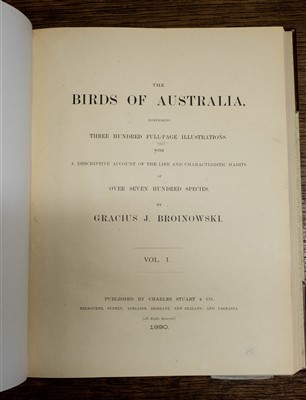 Lot 230 - Broinowski (Gracius J.). The Birds of Australia, 6 volumes, 1st edition, 1890-1