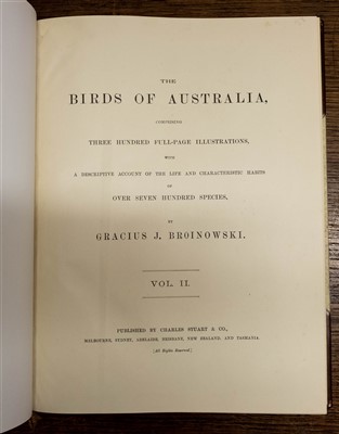 Lot 230 - Broinowski (Gracius J.). The Birds of Australia, 6 volumes, 1st edition, 1890-1