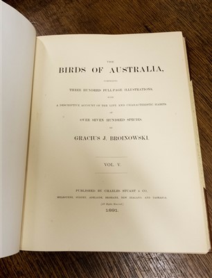 Lot 230 - Broinowski (Gracius J.). The Birds of Australia, 6 volumes, 1st edition, 1890-1