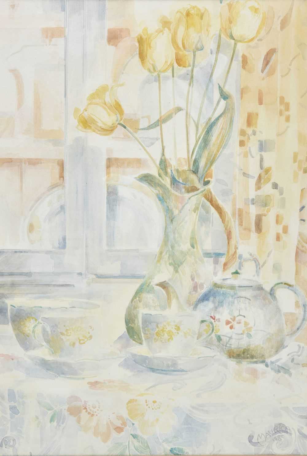 Lot 410 - Henderson (Maurice, 1944-2017). Tulips in a Fox Glove Vase, 1985