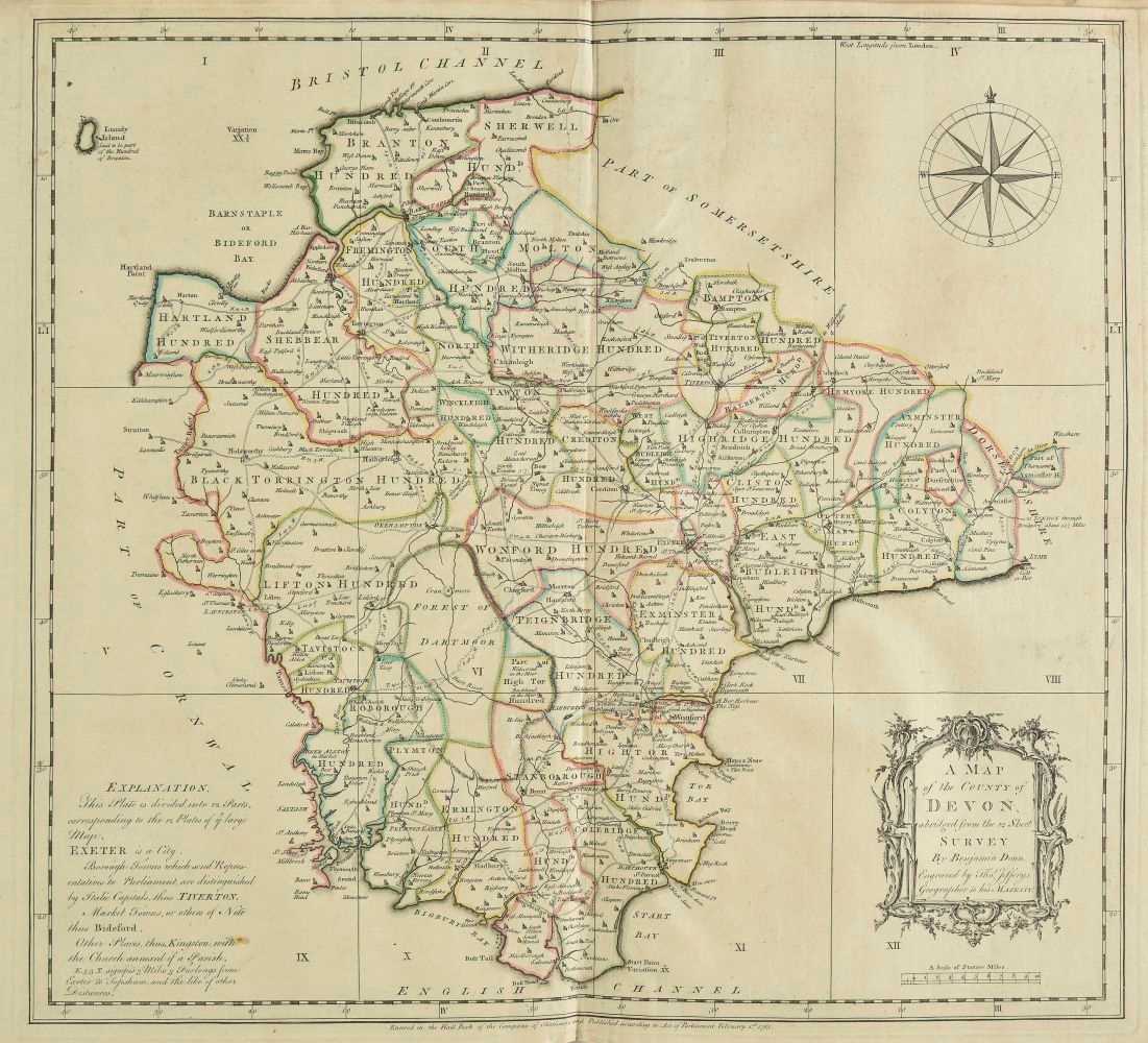 Lot 33 - Devon. Donn (Benjamin), A Map of the County of Devon, 1765