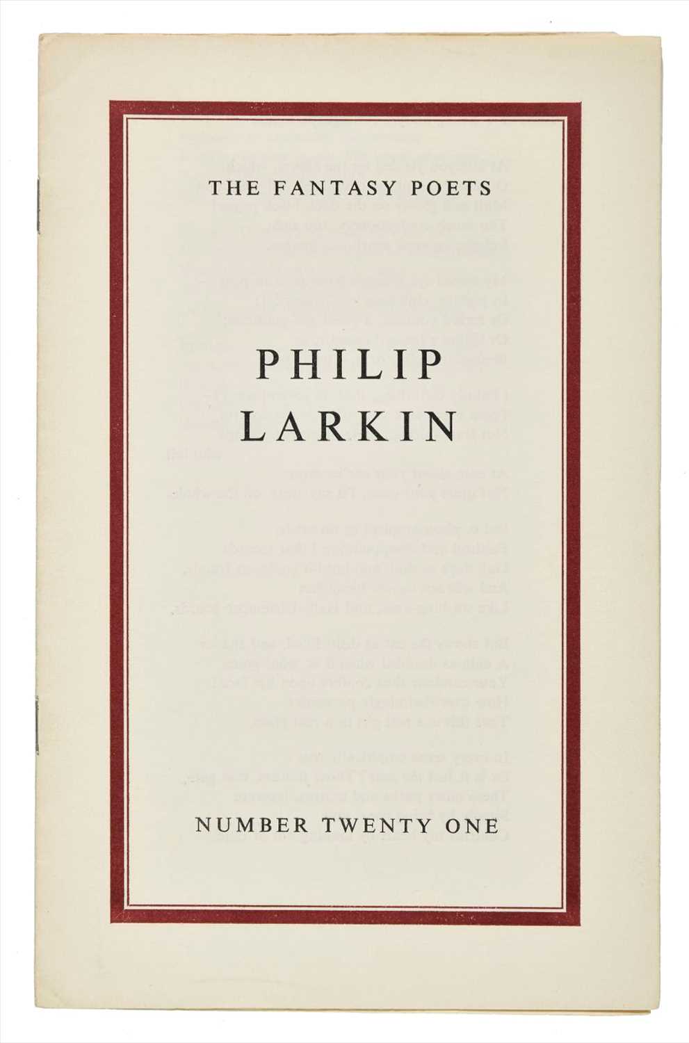 Lot 379 - Fantasy Poets. 27 volumes, Swinford, Oxford: 1952-57