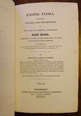 Lot 301 - Hooker (William Jackson). Exotic Flora, 3 volumes, 1st edition, 1823-27