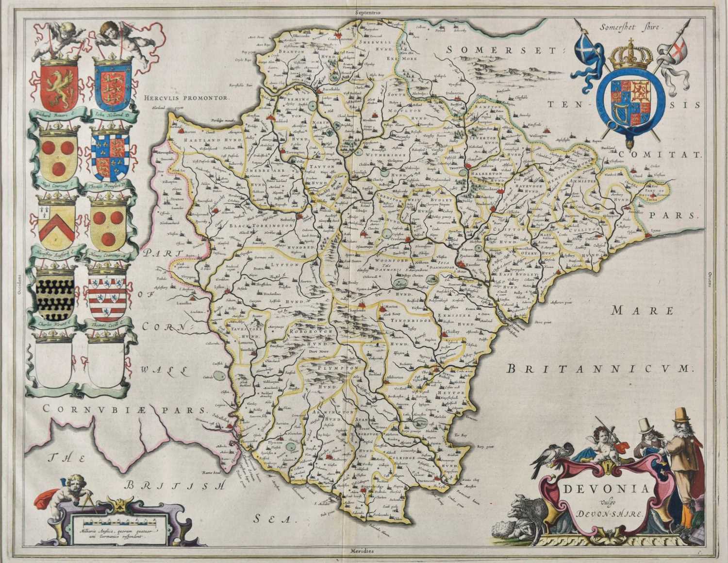 Lot 23 - Devon. Blaeu (Johannes), Devonia vulgo Devon-Shire, 1645 or later