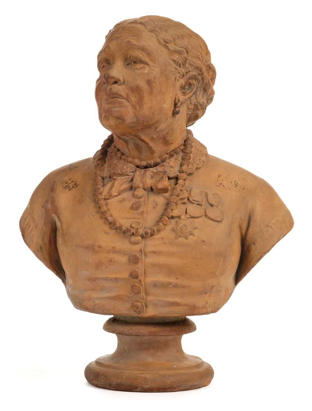Lot 297 - Crimean War. Victorian terracotta bust modelled as Mary Seacole