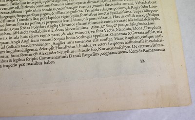 Lot 34 - England & Wales. Ortelius (Abraham & Lhuyd Humphrey), Angliae Regni Florentissimi..., circa 1601