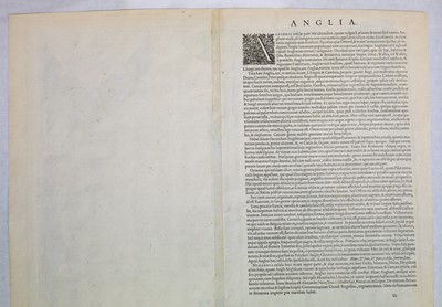 Lot 34 - England & Wales. Ortelius (Abraham & Lhuyd Humphrey), Angliae Regni Florentissimi..., circa 1601
