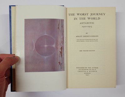Lot 4 - Cherry-Garrard (Apsley, 1886-1959). The Worst Journey in the World: Antarctic 1910-1913, inscribed