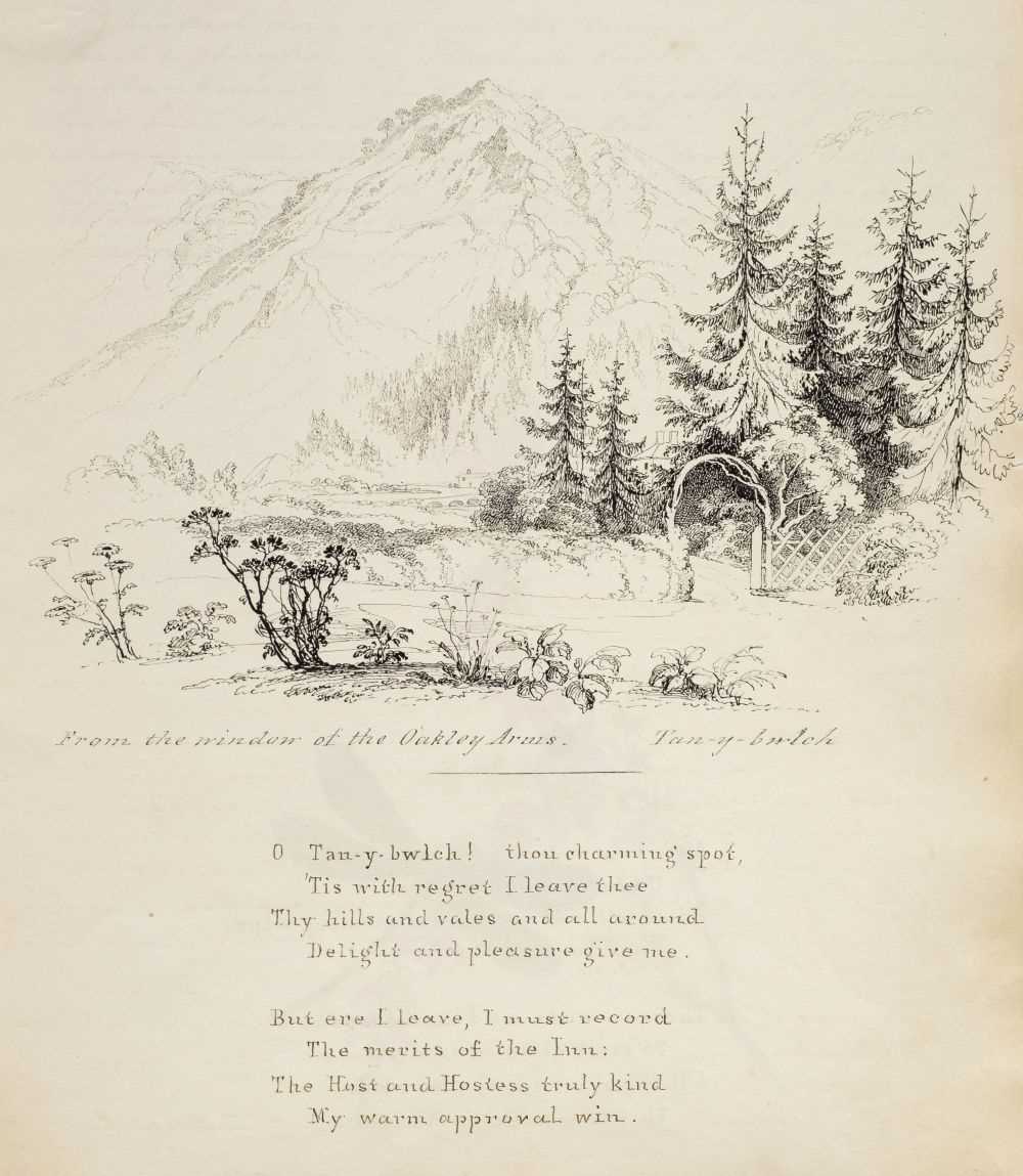 Lot 18 - North Wales. An illustrated manuscript journal, by Isabella Nicholson, 1837