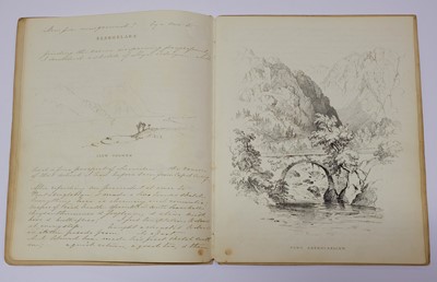 Lot 18 - North Wales. An illustrated manuscript journal, by Isabella Nicholson, 1837