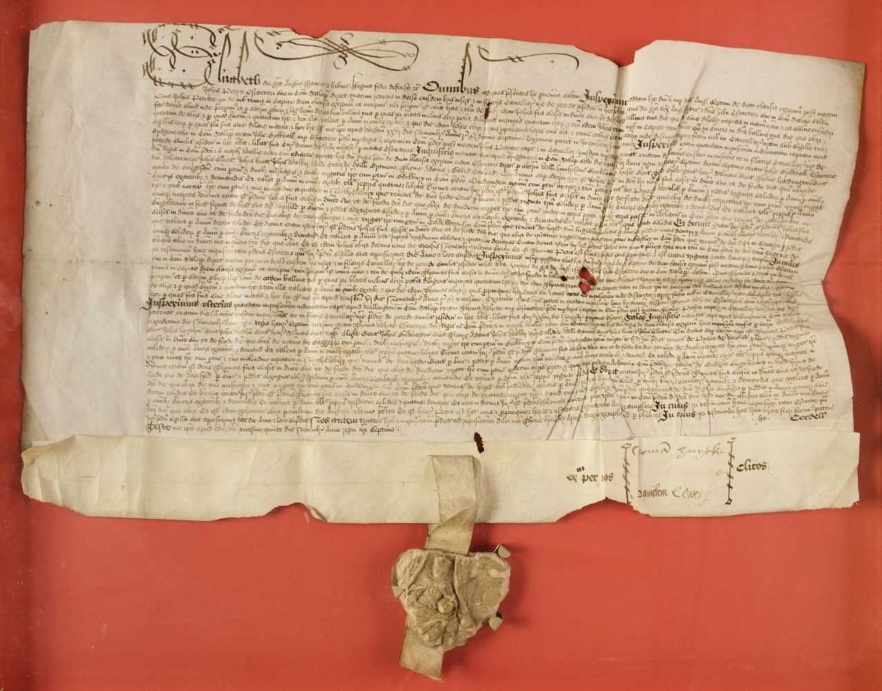 Lot 281 - Elizabeth I – Letters Patent. 1564