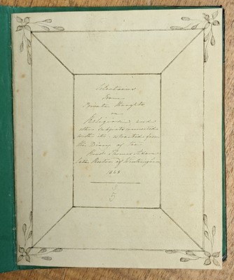Lot 156 - Manuscript Poetry. Four volumes of manuscript poetry, 19th century, & others