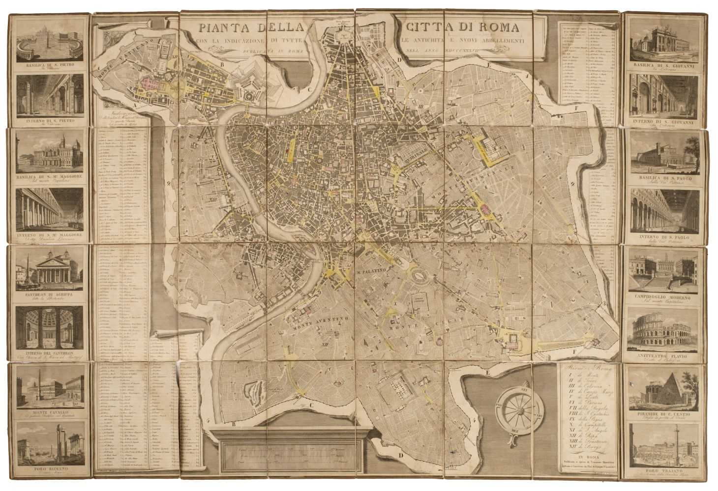 Lot 9 - Rome. Pianta della citta di Roma, 1837 & 1 other