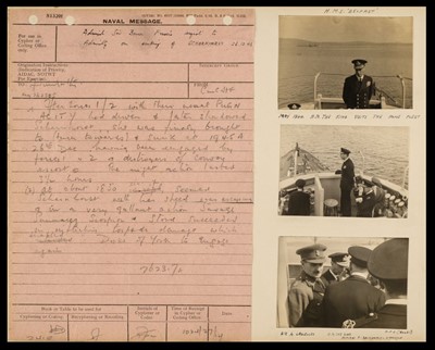 Lot 13 - Chichester (Michael, 1917-2012). Photograph album of naval service, 1935-44, & related material