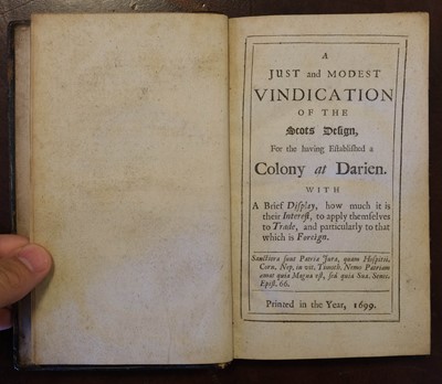 Lot 4 - Ferguson (Robert). A Just and Modest Vindication ... having Established a Colony at Darien, 1699