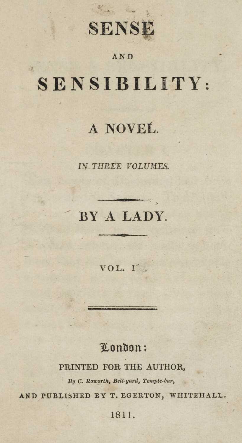 Lot 438 - Austen (Jane). Sense and Sensibility vols. I-II & Pride and Prejudice vol. II, 1st editions, 1811-12