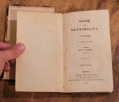 Lot 438 - Austen (Jane). Sense and Sensibility vols. I-II & Pride and Prejudice vol. II, 1st editions, 1811-12