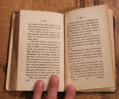 Lot 438 - Austen (Jane). Sense and Sensibility vols. I-II & Pride and Prejudice vol. II, 1st editions, 1811-12