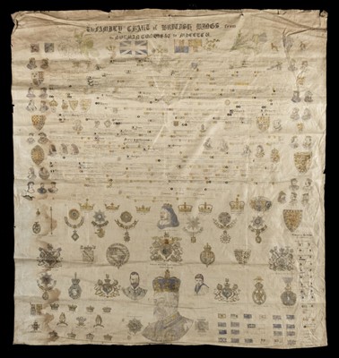 Lot 100 - Manuscript Genealogy. The Family Chart of British Kings, by F.A. Fairall, Aldershot, 1905
