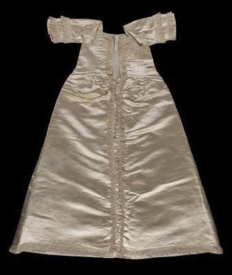 Lot 87 - Christening gown. A mid 18th century silk christening gown