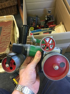 Lot 344 - Tinplate Toys. A Mamod Steam Roller and other toys