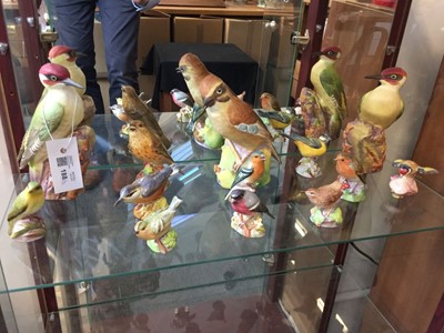 Lot 188 - Royal Worcester. A mixed collection of porcelain birds