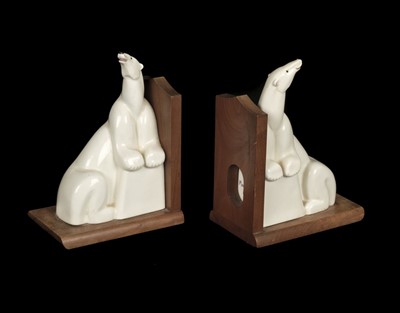 Lot 189 - Royal Worcester. A pair of bookends "Sam" the Polar Bear - Ethelwyn Baker
