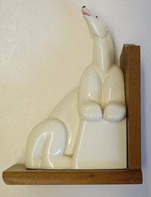 Lot 189 - Royal Worcester. A pair of bookends "Sam" the Polar Bear - Ethelwyn Baker