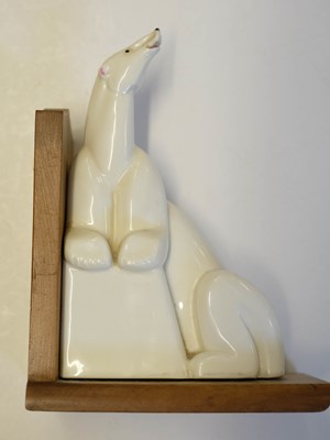 Lot 189 - Royal Worcester. A pair of bookends "Sam" the Polar Bear - Ethelwyn Baker