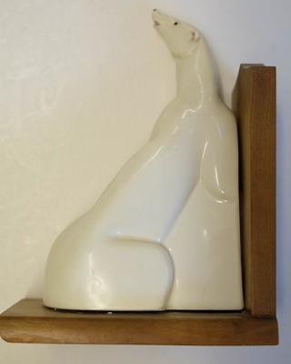 Lot 189 - Royal Worcester. A pair of bookends "Sam" the Polar Bear - Ethelwyn Baker