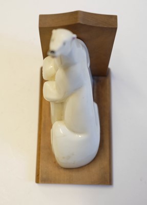 Lot 189 - Royal Worcester. A pair of bookends "Sam" the Polar Bear - Ethelwyn Baker