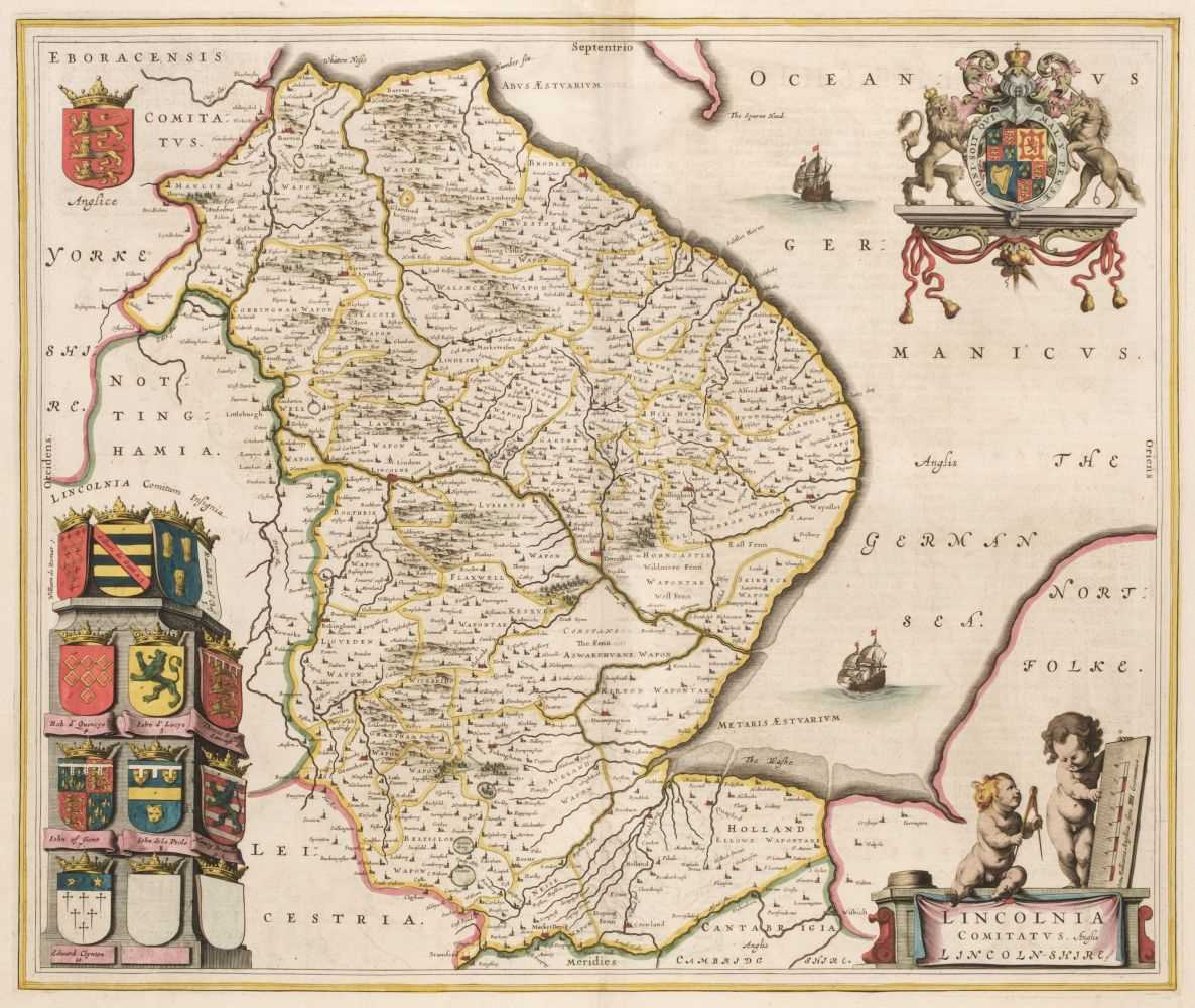 Lot 4 - Blaeu (J.), Maps of Lincolnshire, Norfolk and Yorkshire, circa 1645