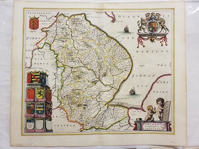 Lot 4 - Blaeu (J.), Maps of Lincolnshire, Norfolk and Yorkshire, circa 1645