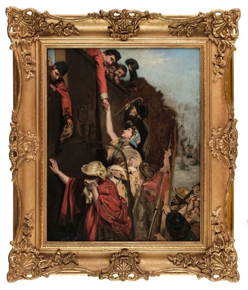 Lot 442 - O'Neil (Henry Nelson, 1817-1880). Study for Eastward Ho!, circa 1857