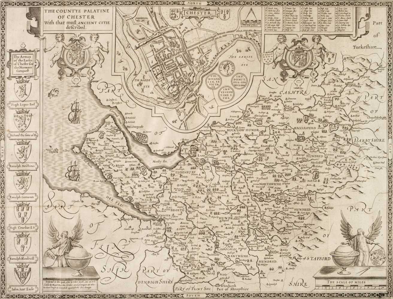 Lot 44 - Leycester (Peter). Historical Antiquities ... Particular Remarks Concerning Cheshire, 1673