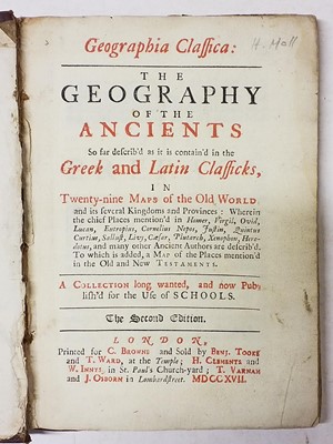 Lot 12 - Moll (Herman). Geographia Classica: The Geography of the Ancients ..., 1717