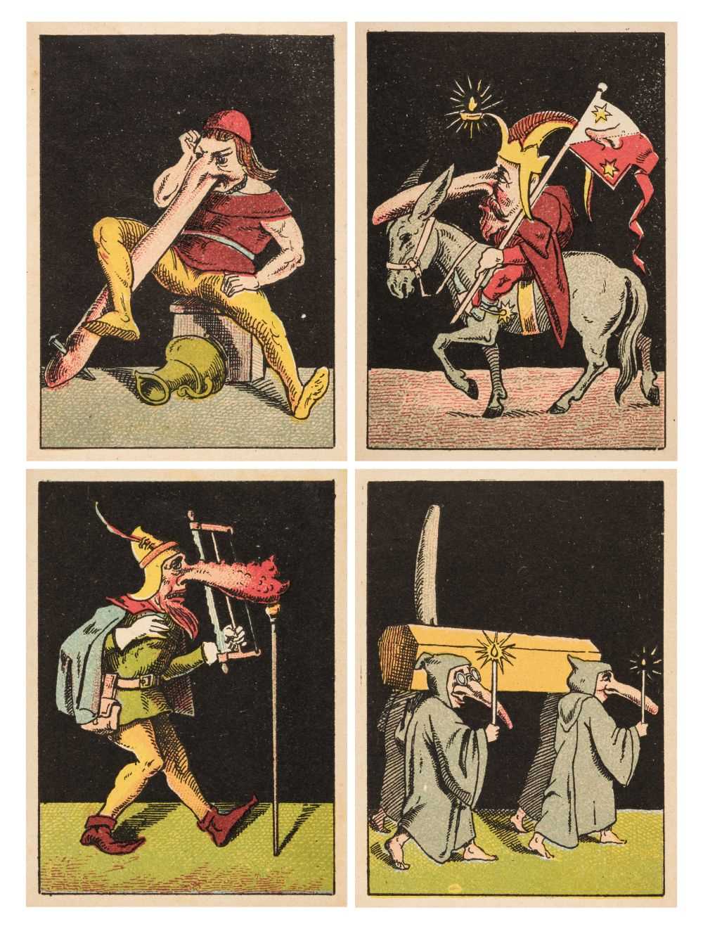 Lot 449 - Conjuring. Caricatures of people with big noses, possibly German, circa 1870
